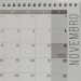 Minimalist November calendar page with spiral binding and highlighted Republic Day in Portuguese.